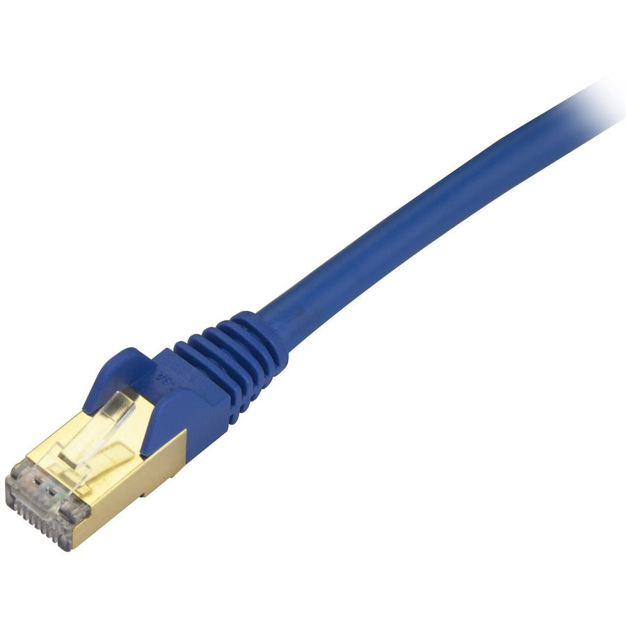 StarTech.com 30ft CAT6a Ethernet Cable - 10 Gigabit Category 6a Shielded Snagless 100W PoE Patch Cord - 10GbE Blue UL Certified Wiring/TIA