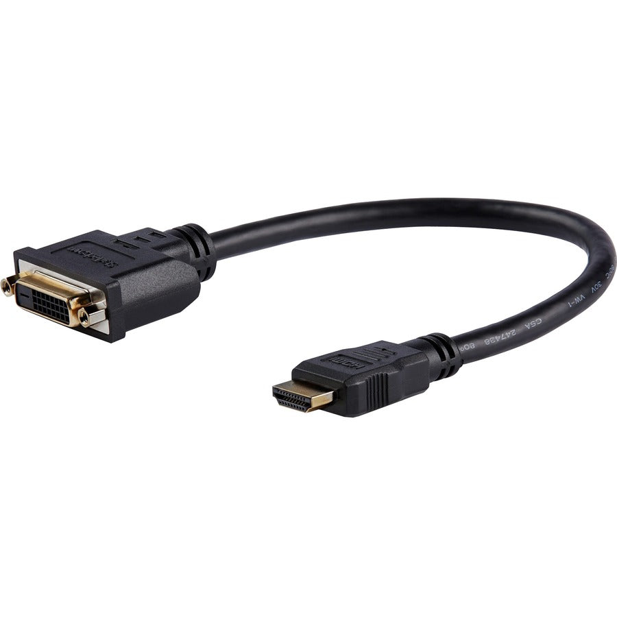 StarTech.com 8in HDMI�&reg; to DVI-D Video Cable Adapter - HDMI Male to DVI Female