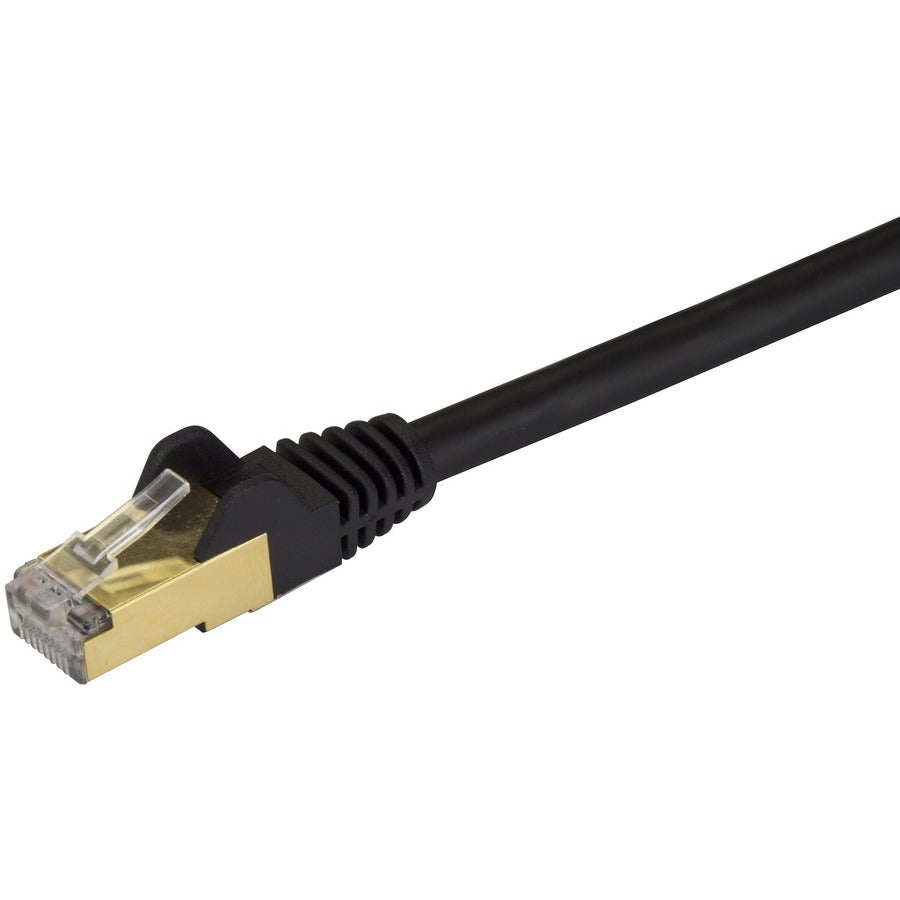 StarTech.com 20ft CAT6a Ethernet Cable - 10 Gigabit Category 6a Shielded Snagless 100W PoE Patch Cord - 10Gb Black UL Certified Wiring/TIA