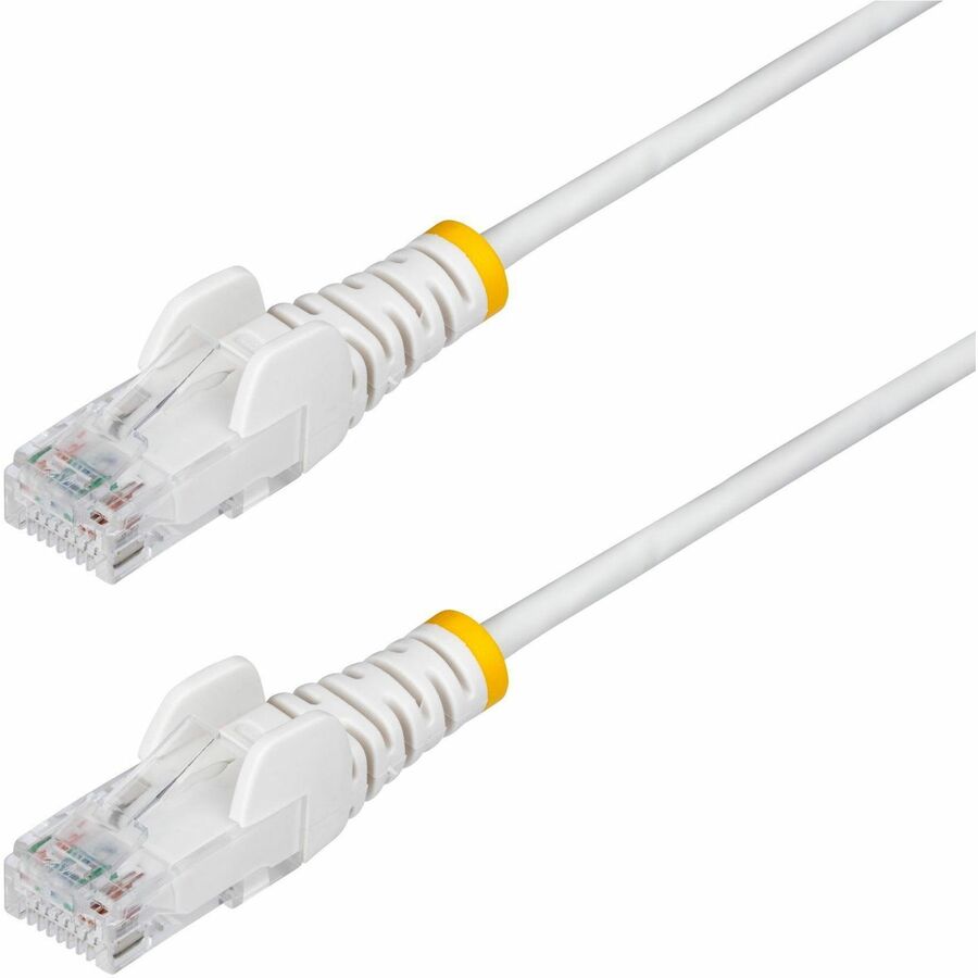 StarTech.com 1ft White Slim CAT6 Ethernet Cable, Slim Snagless RJ45, UTP, LSZH, 28AWG Bare Copper, Slim Network Patch Cord, Fluke Tested