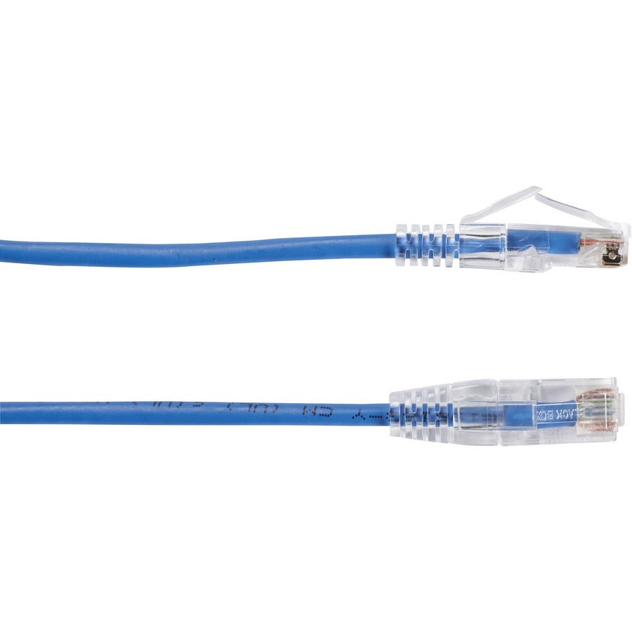 Black Box Slim-Net 28-AWG Cat6 UTP Patch Cable – Low-Profile Design, Snagless, 250-MHz Performance