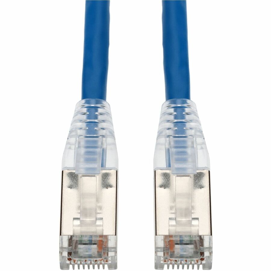 AddOn 25ft Blue CAT 6 Shielded PVC Ethernet Cable Snagless Easy Clear Boot TAA RJ-45 M/M