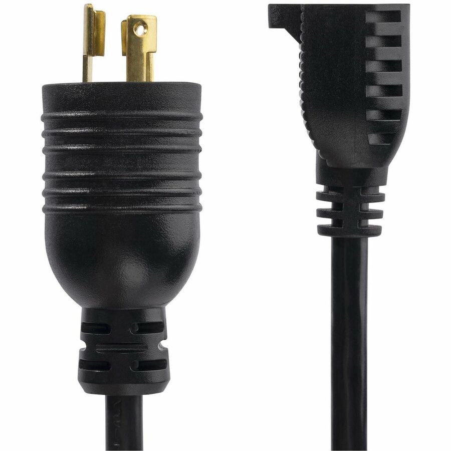 StarTech.com 1ft (30cm) Heavy Duty Power Cord, Twist-Lock NEMA L5-15P to NEMA 5-15R, 15A 125V, 14AWG, UL Listed