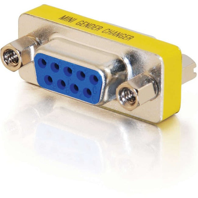 C2G Low-Profile DB9 F/F Mini Gender Changer Coupler - Versatile Serial Data Transfer Adapter