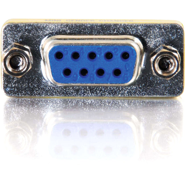 C2G Low-Profile DB9 F/F Mini Gender Changer Coupler - Versatile Serial Data Transfer Adapter