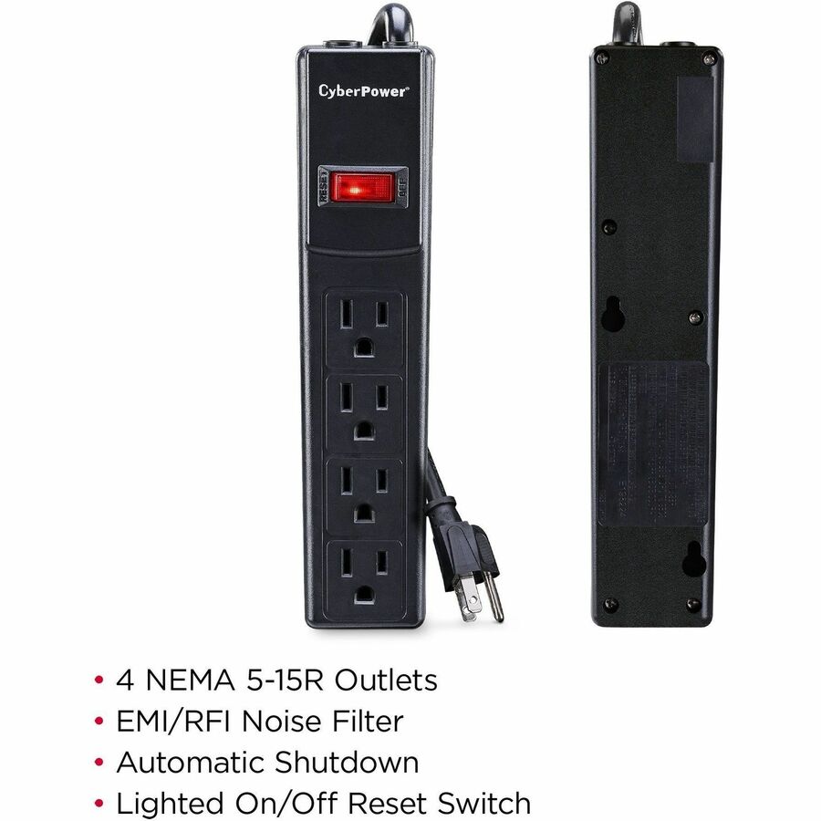 CyberPower CSB404 Essential 4 - Outlet Surge with 450 J