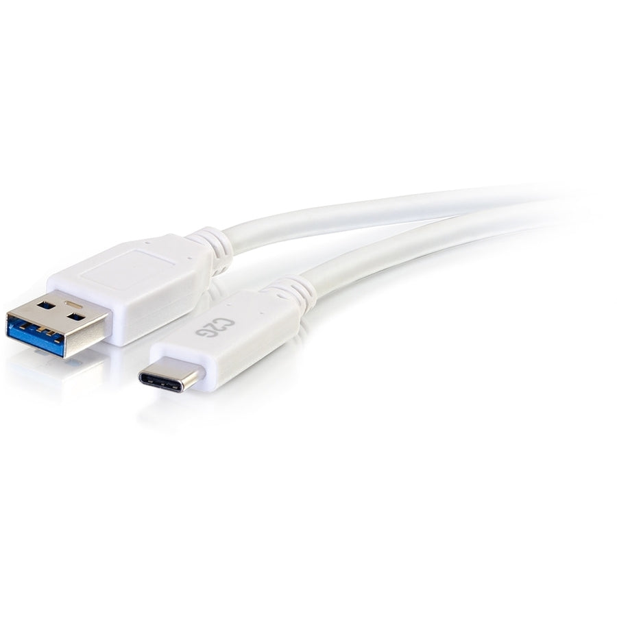 C2G 10ft USB 3.0 Type C to USB A - USB Cable White M/M