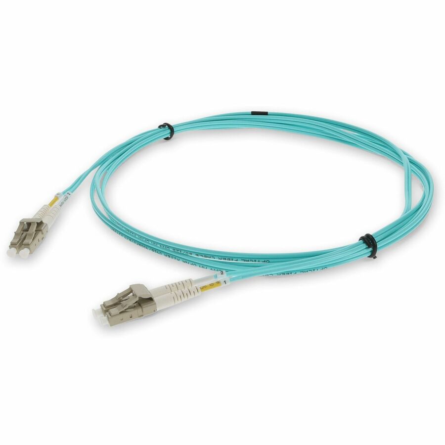 AddOn 1m LC (Male) to LC (Male) Aqua OM3 Duplex Fiber OFNR (Riser-Rated) Patch Cable