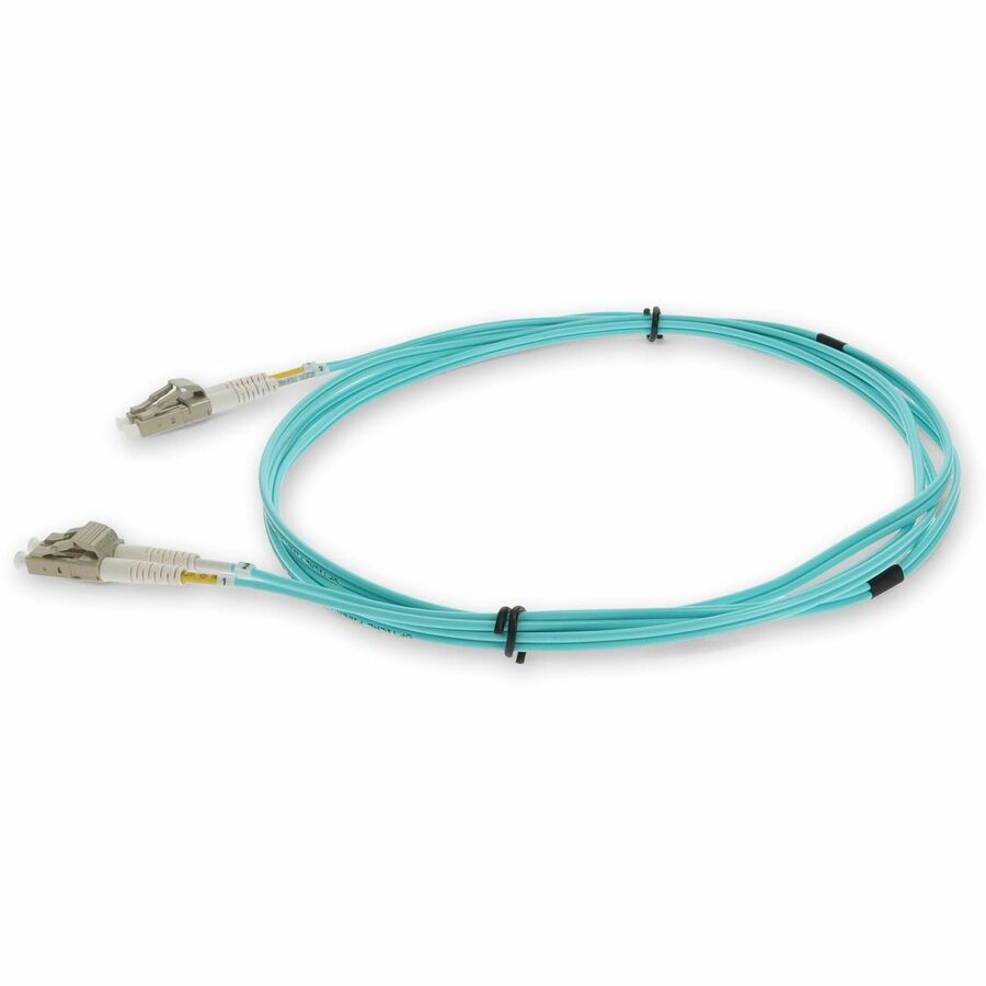 AddOn 1m LC (Male) to LC (Male) Aqua OM3 Duplex Fiber OFNR (Riser-Rated) Patch Cable