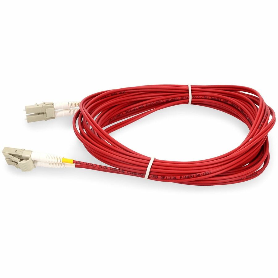 AddOn 2M Aqua Duplex Fiber Optic Patch Cable LC to LC OM4, TAA Compliant for 10G/100G Ethernet