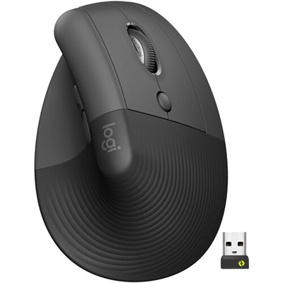 Logitech Lift Vertical Ergo Mouse with BOLT - Ergonomic Design for Comfort and Precision