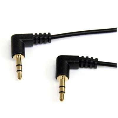 3ft Slim 3.5mm Right Angle Stereo Audio Cable for Enhanced Device Connectivity