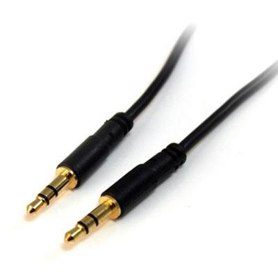 15ft Slim 3.5mm Stereo Audio Cable for iPod, iPhone, iPad, MP3 Players - Perfect for Cases
