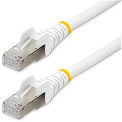 8Ft Cat6a Ethernet Cable LSZH - Shielded, 10Gbps, 500MHz, PoE++, White, StarTech.com