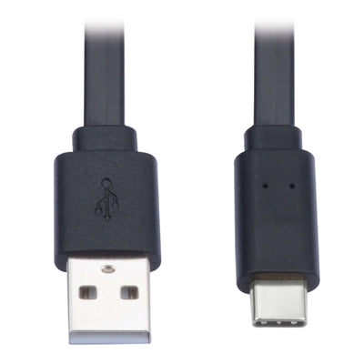 Flat USB A to USB C Cable - Fast Charging, Reversible Connector, Tangle-Free Design, 3A Power