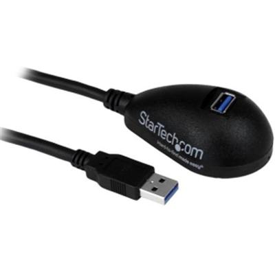 5 Ft Black USB 3.0 AA MF SuperSpeed Cable - High Quality Shielded Twisted Pair, 5Gbps Transfer