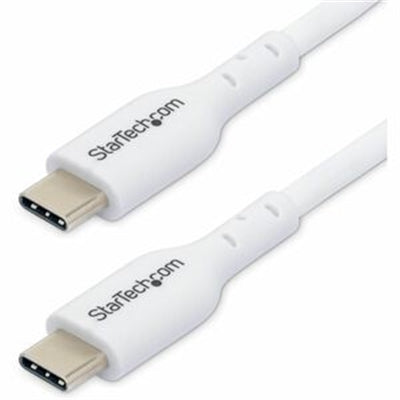 6Ft White USB-C Charging Cable - 60W Fast Charging, 3A Output, Durable Design, USB 2.0 Compatible