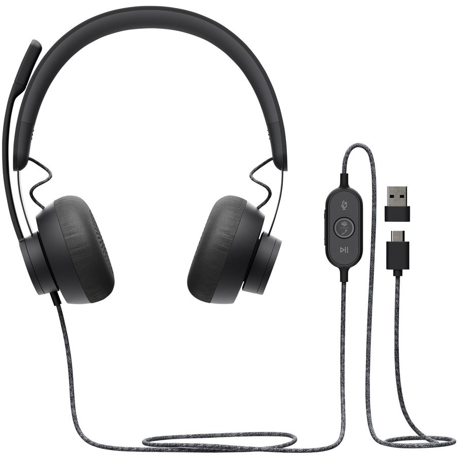 Logitech Zone Wired Headset - Noise-Canceling Mic, MS Teams Certified, Comfort Fit for Video Calls