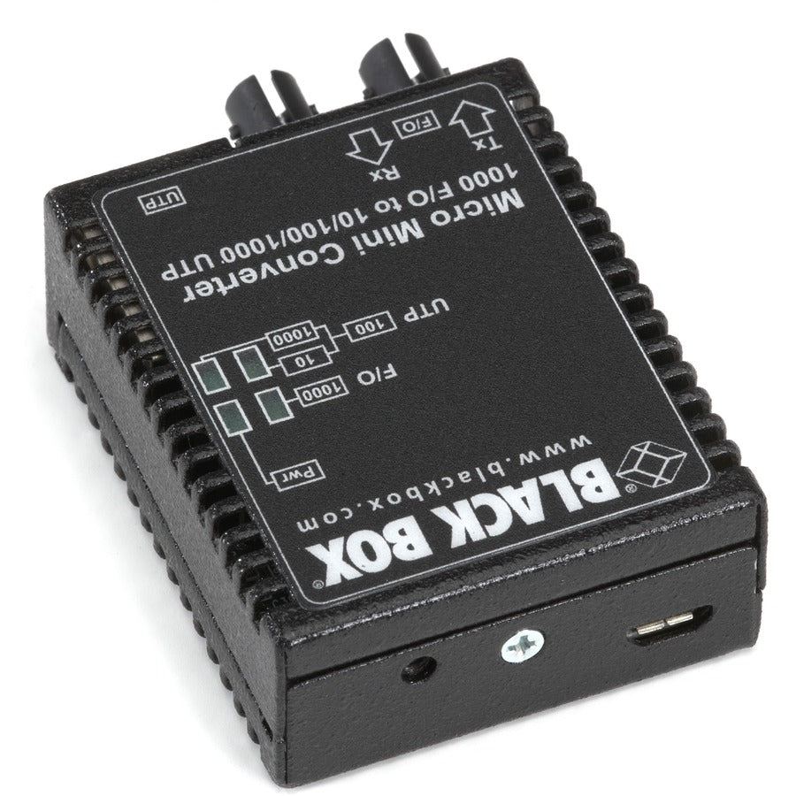 Ultra Compact Black Box Micro Mini Media Converter, USB-Powered for Portable Fiber Connectivity