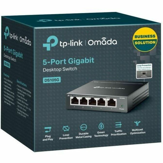 TP-Link Omada 5-Port Gigabit Ethernet Switch - Unmanaged Layer 2, Wall Mountable, Ideal for Home/Office