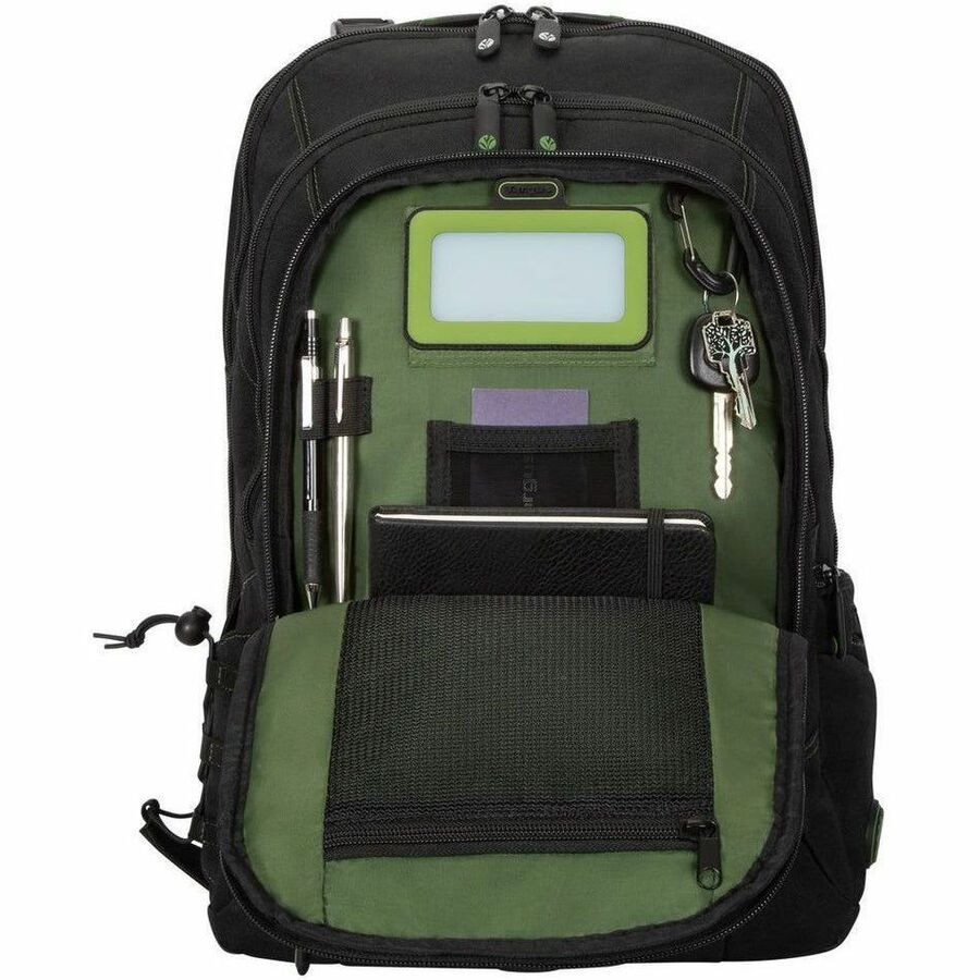 Targus Spruce EcoSmart 15.6" Checkpoint-Friendly Backpack - Made From 21 Recycled Bottles