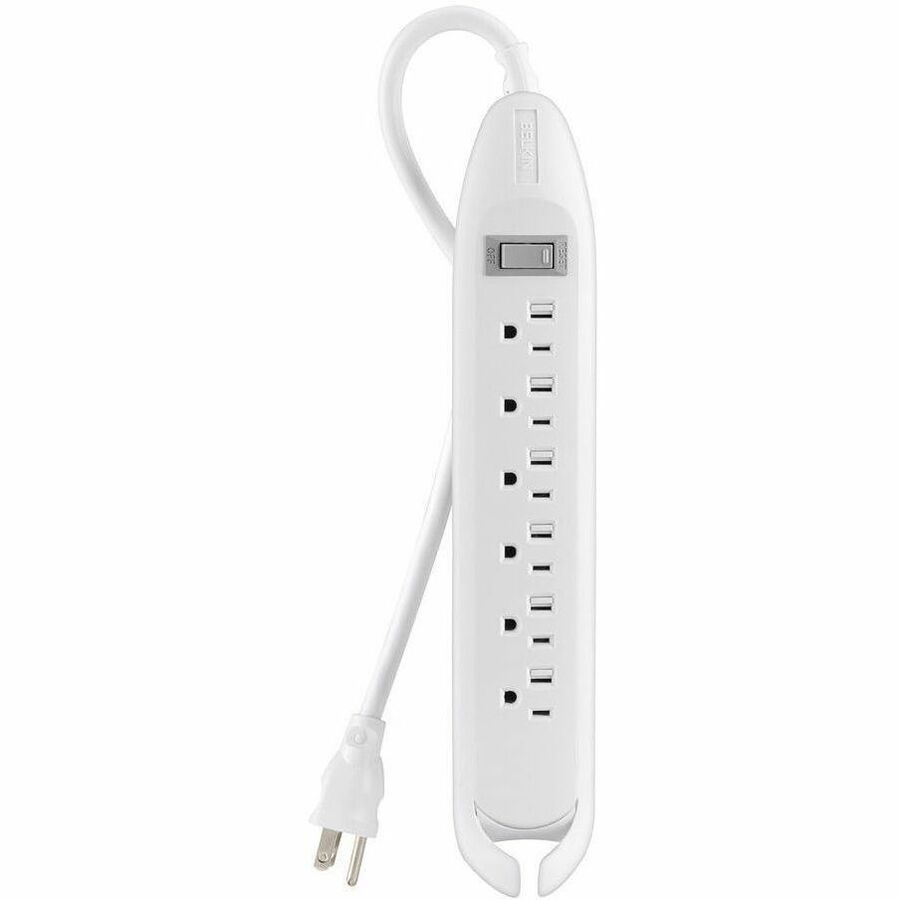Belkin 6-Outlet Power Strip with 4ft Cord - NEMA 5-15P Plug for Safe Connectivity
