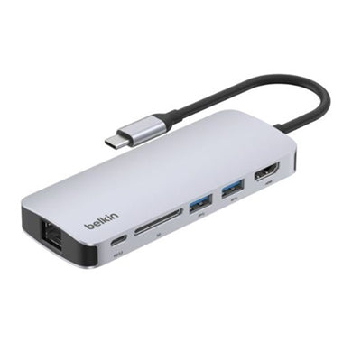 Belkin USB-C 6-in-1 Multiport Hub With 4K60 Video Output, Ideal For Laptop Connectivity