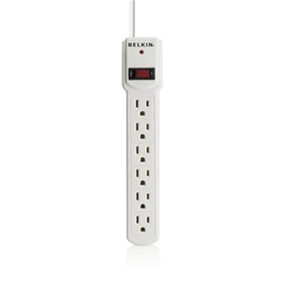 Belkin 6-Outlet Surge Protector with 300 Joules, 120V AC Power Supply, Essential Home Safety