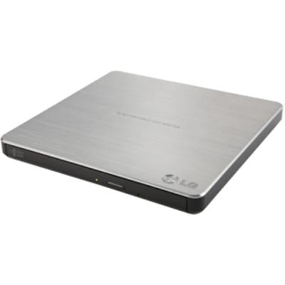 LG 8X Slim USB External DVDRW Drive in Silver - Multi-Format Support & Cyberlink Software Included