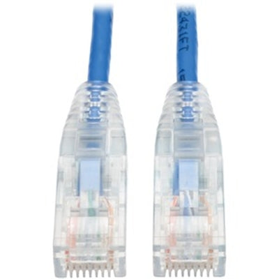 Cat6 Snagless Molded Slim UTP Patch Cable RJ45 M/M, Blue, 4 Feet for High-Speed Networking