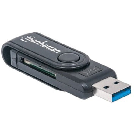Manhattan Mini Multi-Card Reader/Writer - Supports 24 Formats, USB 3.0, Compact & Portable