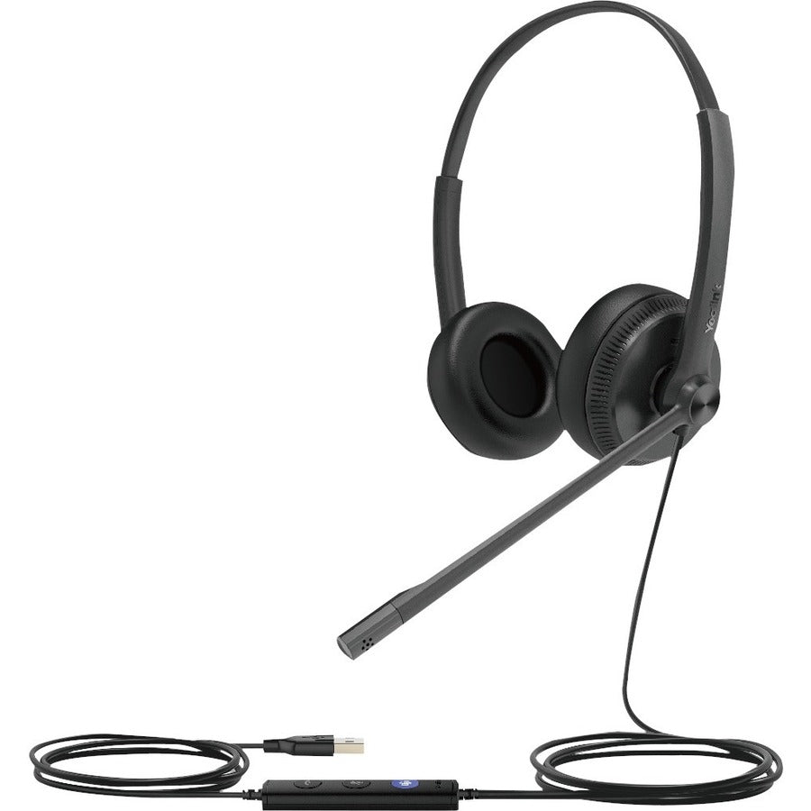 Yealink UH34 Wired USB Headset, Comfortable All-Day Use, Noise Cancelling Mic, Stereo Sound
