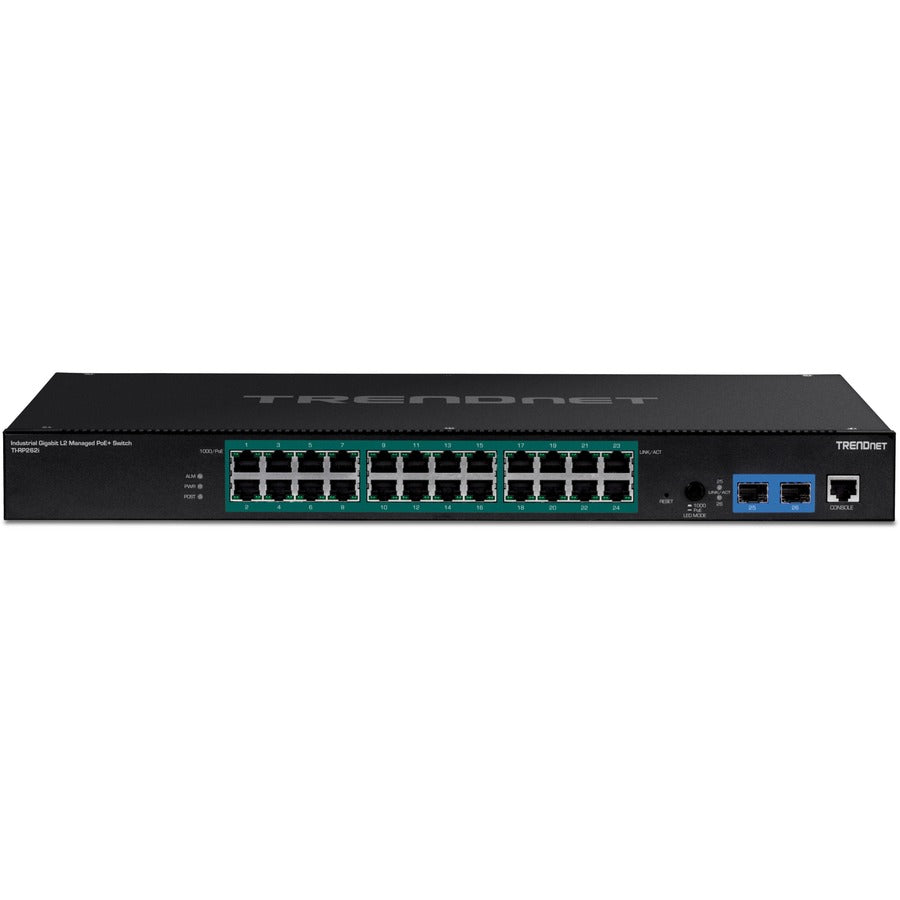 TRENDnet 26-Port Industrial Gigabit L2 Managed PoE+ Switch with 685W Power Budget, 19" Rackmount