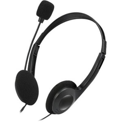 Adesso Stereo Headset With Adjustable Microphone, Volume Control & Comfortable Padding