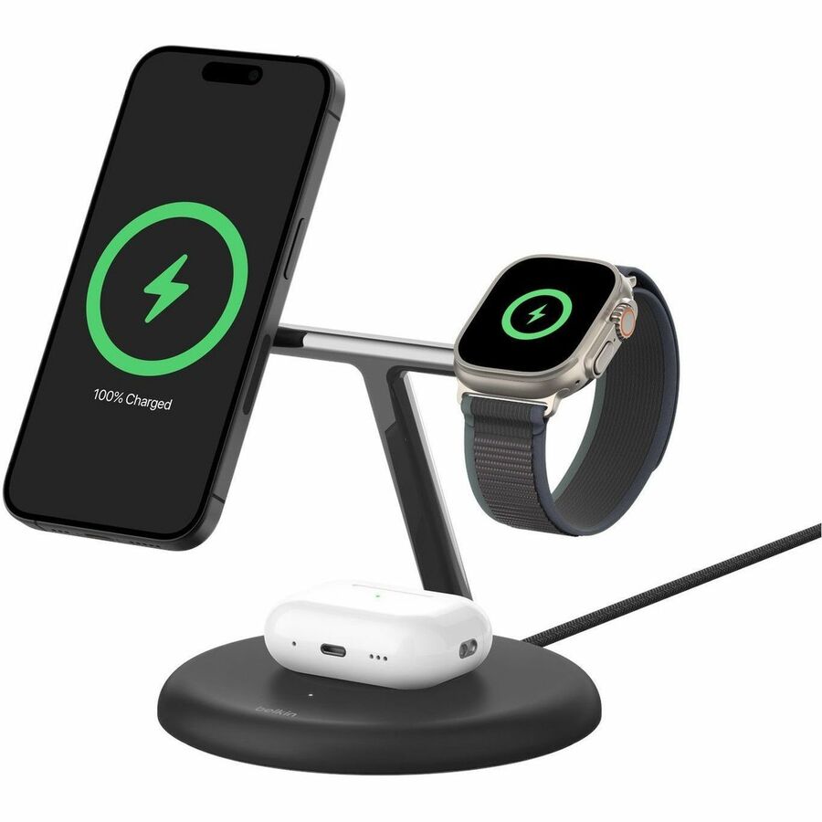 Belkin BoostCharge Pro Qi2 Cradle: Fast Wireless Charging for iPhone, Apple Watch & AirPods