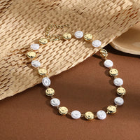 Alloy Pearl Chain Necklace