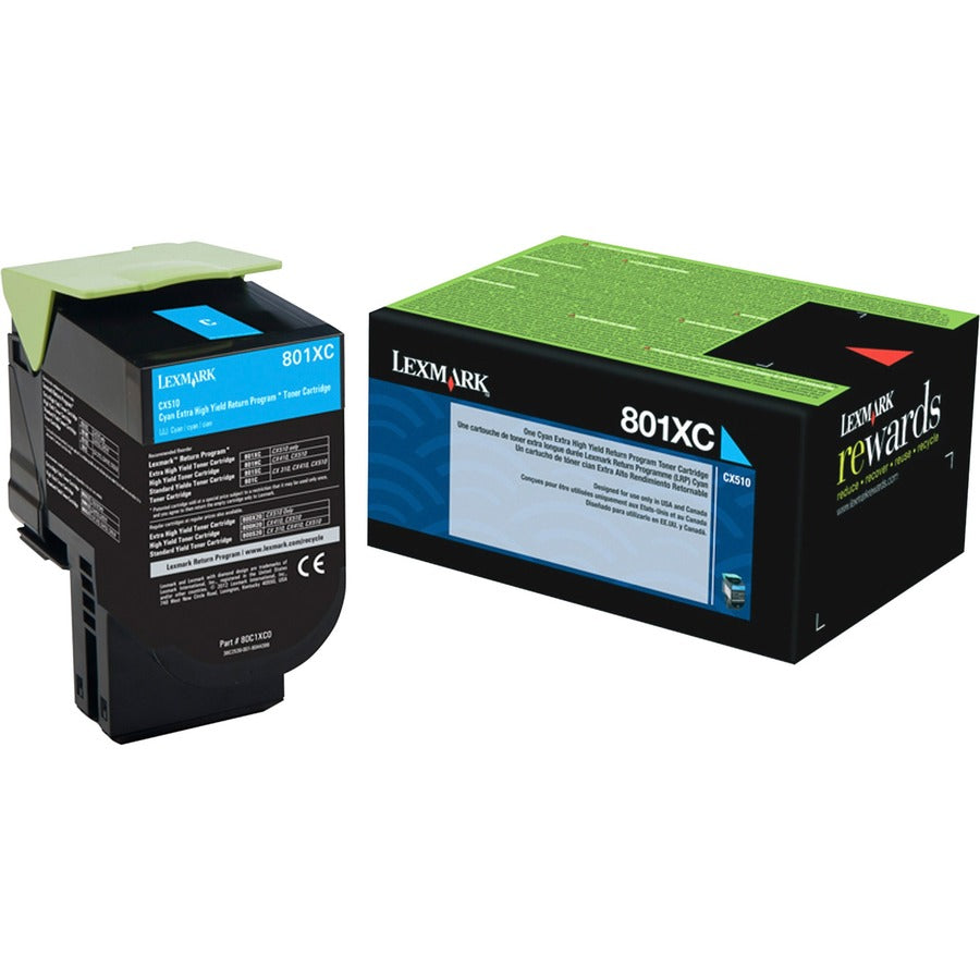 Lexmark Unison 801XC Extra High-Yield Toner Cartridge for CX510 Series - 4000 Pages, Reliable & Sustainable