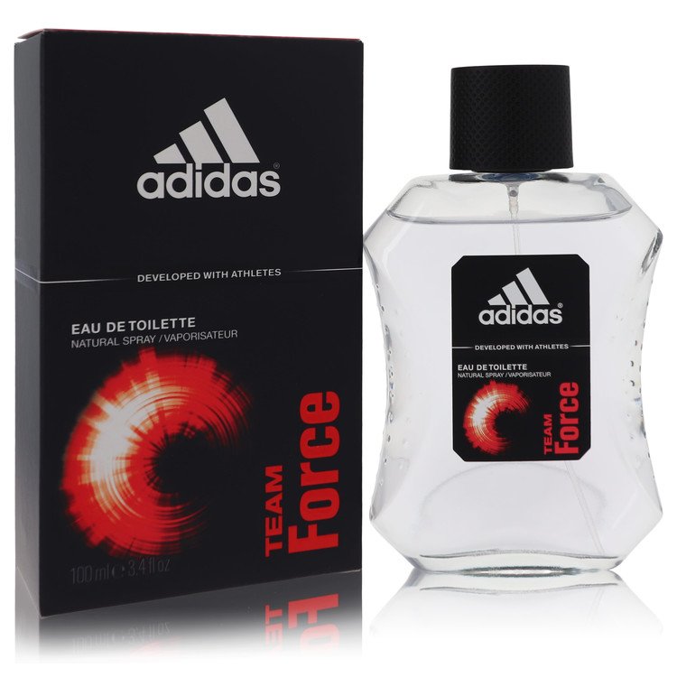 Adidas Team Force Eau De Toilette Spray 3.4 Oz For Men - Fresh Juniper Berry & Amber Notes