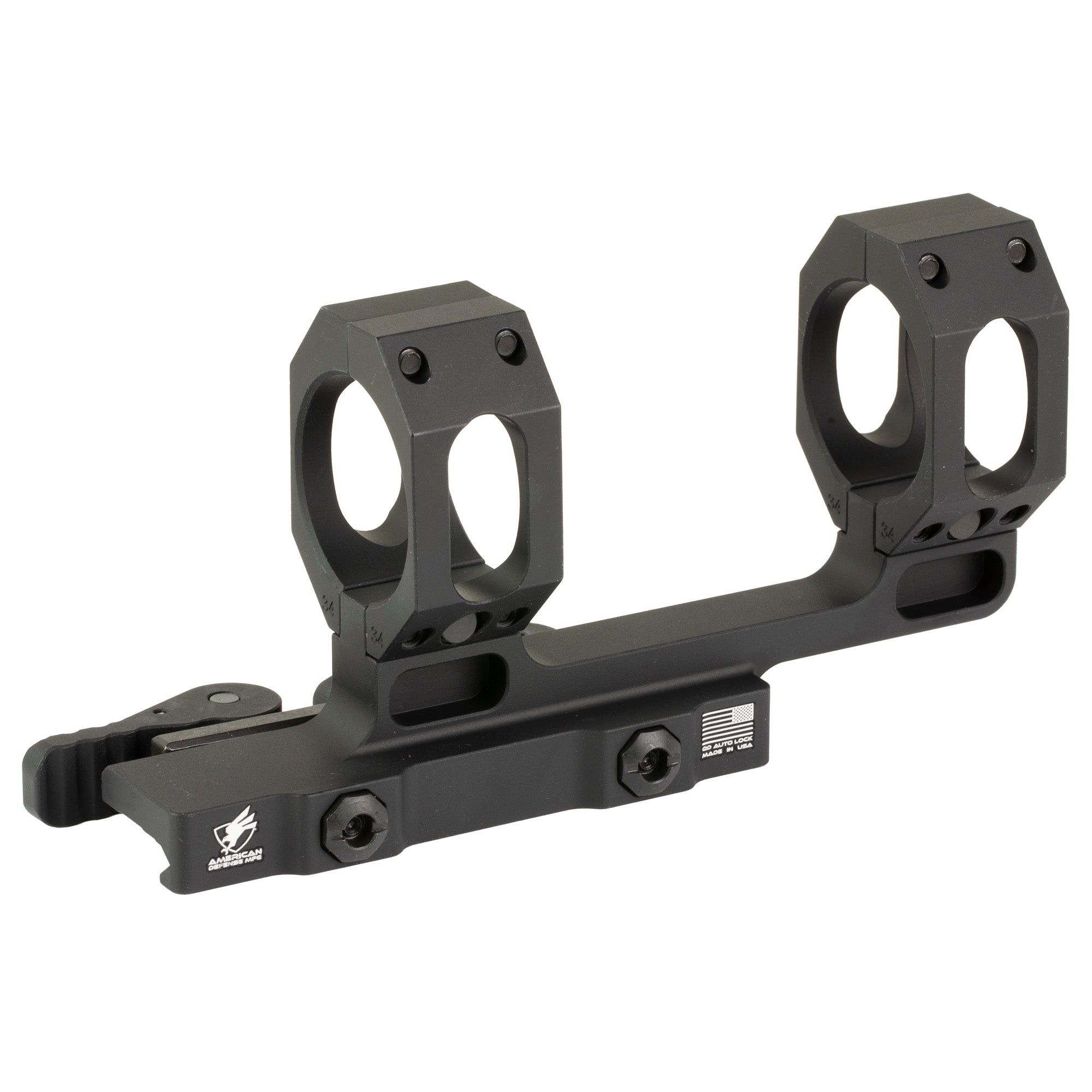 American Defense Mfg. AD-RECON-M 34mm Scope Mount - Mid-Height, 1.70" Centerline with QD Lever