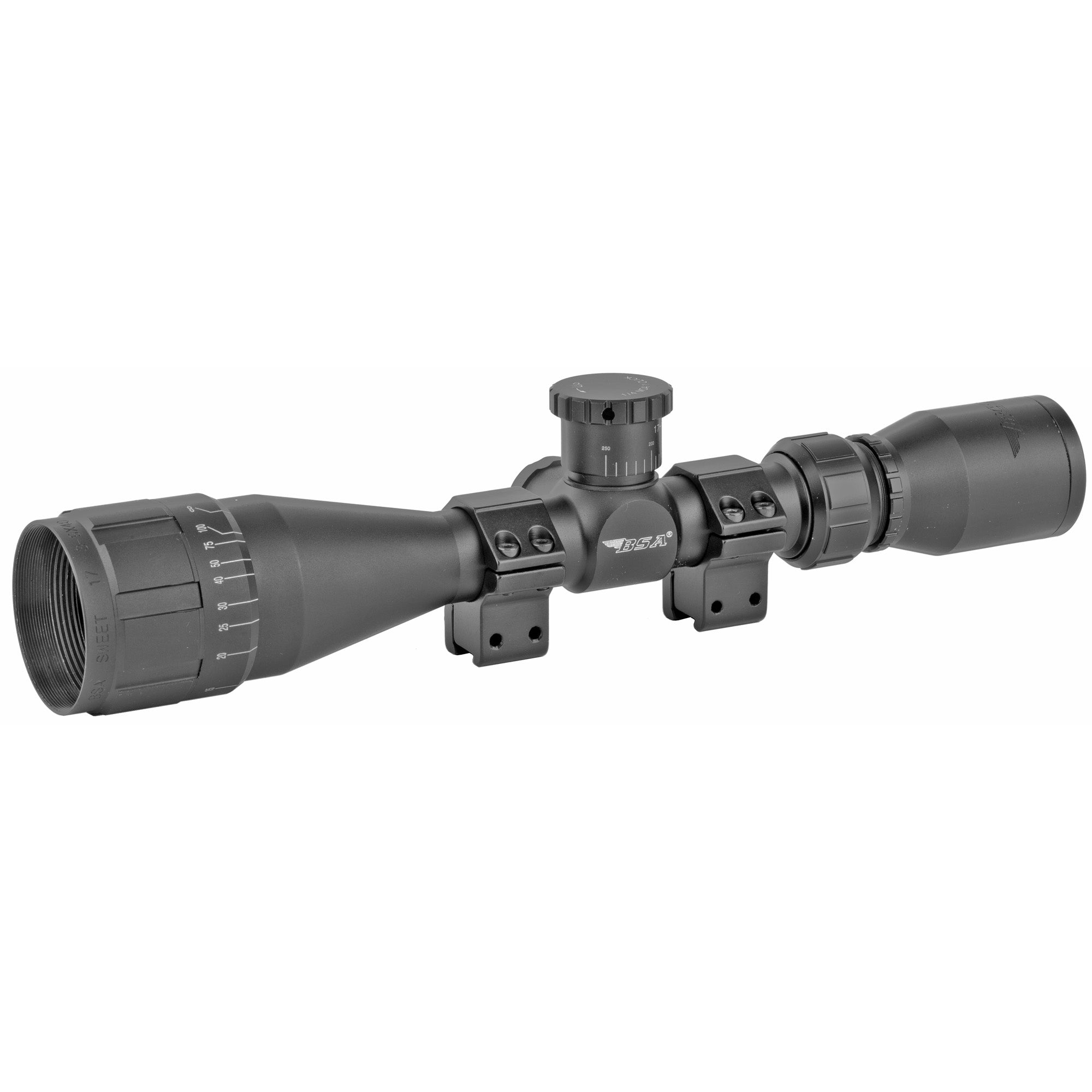 BSA Sweet 17 AO Rifle Scope 3-9X40 - Fully Coated, Adjustable Objective, 30/30 Reticle