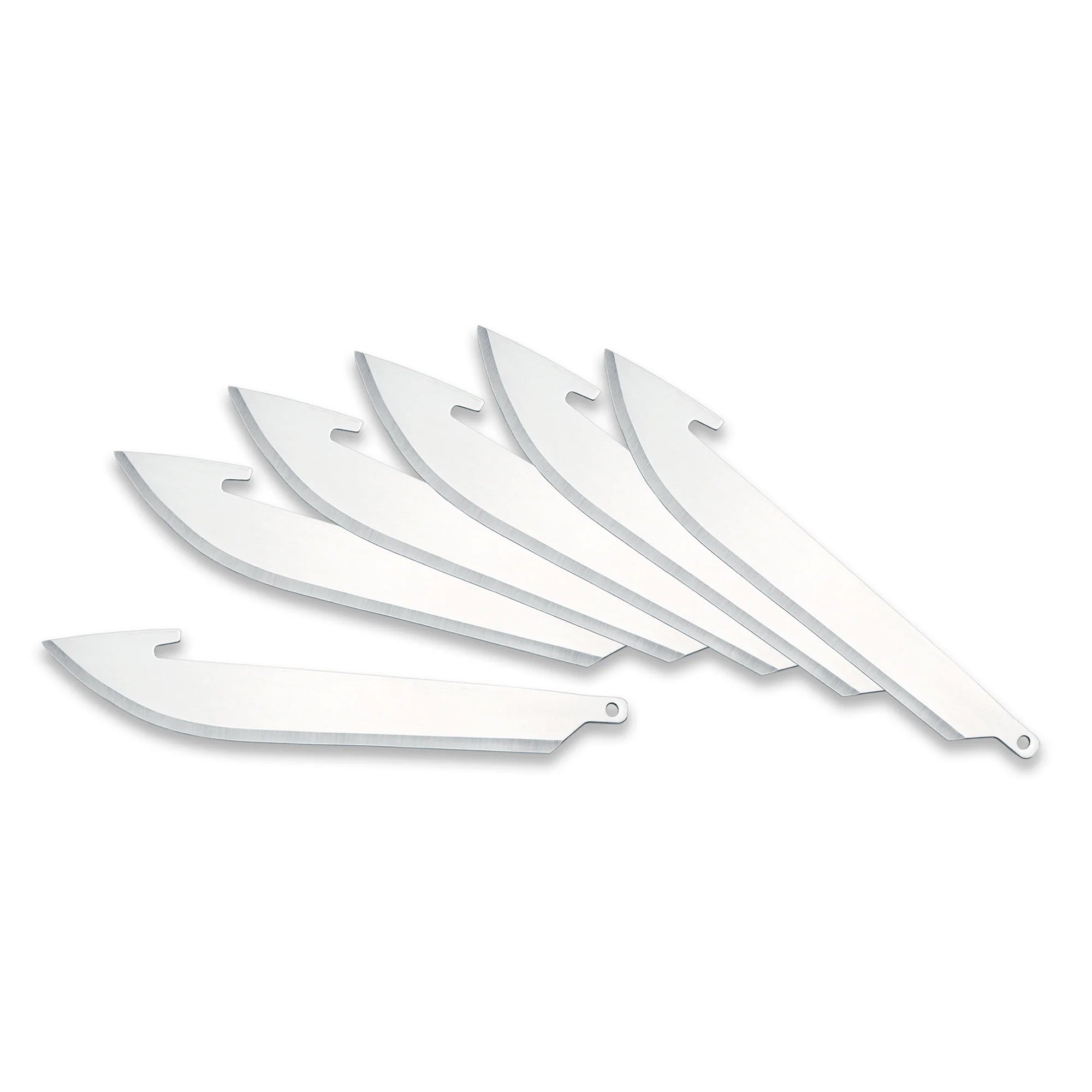 Outdoor Edge 6-Pack of 3.5" Drop-Point Replacement Blades - Razor Sharp, Tough Stainless Steel