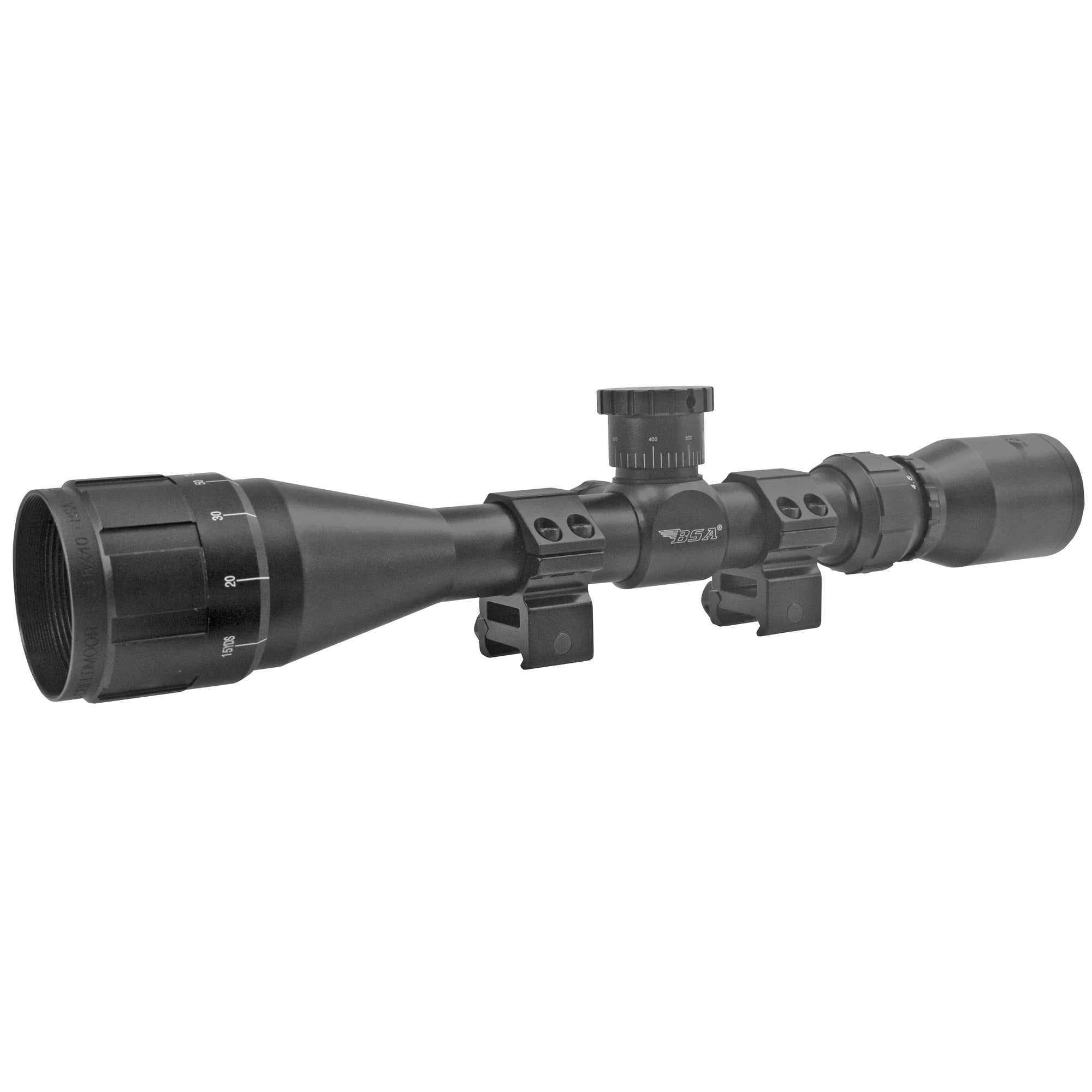 BSA Sweet .22 AO Rifle Scope 3-9X40 with Adjustable Objective & 30/30 Reticle for .22LR