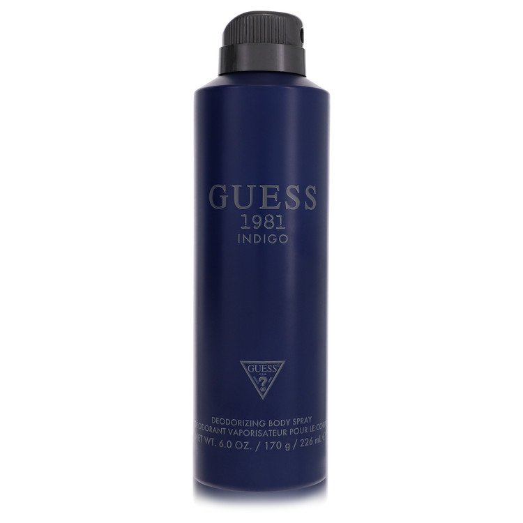 Guess 1981 Indigo Body Spray 6 Oz for Men - Fresh Citrus, Coconut Nectar & Herbal Notes