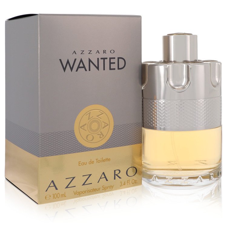 Azzaro Wanted Eau De Toilette Spray for Men, 3.4 Oz - Bold Lemon and Ginger Fragrance