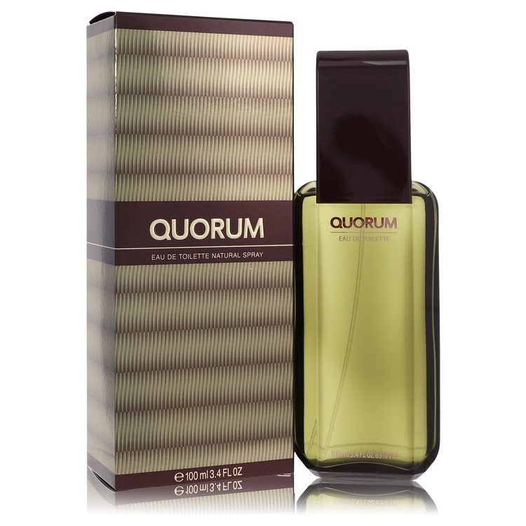 Antonio Puig Quorum Eau De Toilette Spray 3.4 Oz - Woody Leather Fragrance for Men