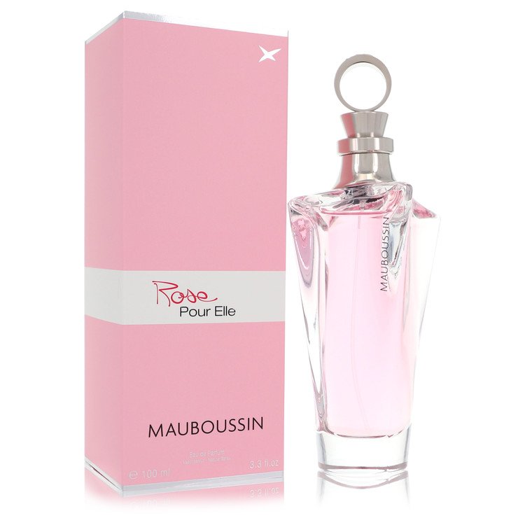 Mauboussin Rose Pour Elle Eau De Parfum Spray 3.4 Oz - Luxurious Feminine Fragrance with Exotic Notes