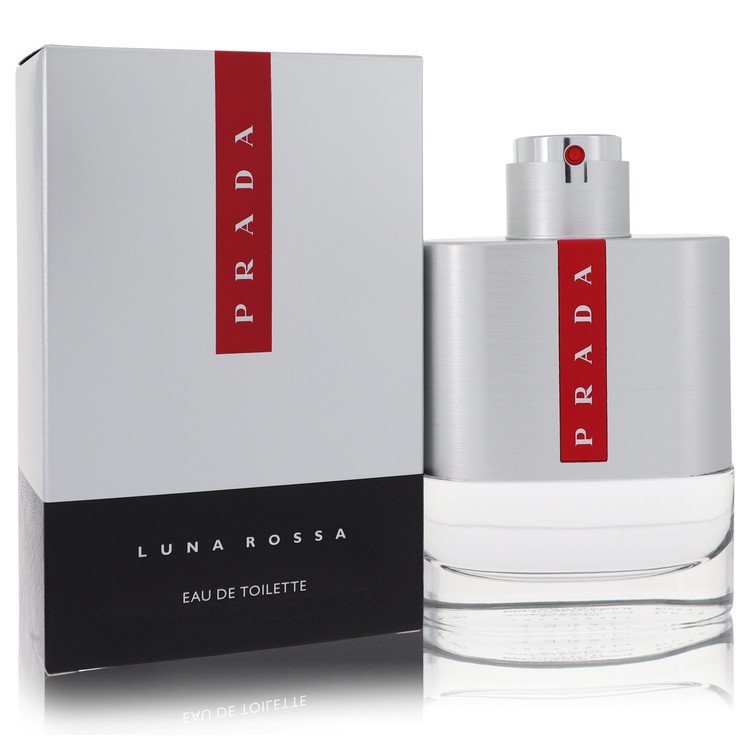 Prada Luna Rossa Eau De Toilette Spray 3.4 Oz - Aromatic Citrus & Floral Notes for Men