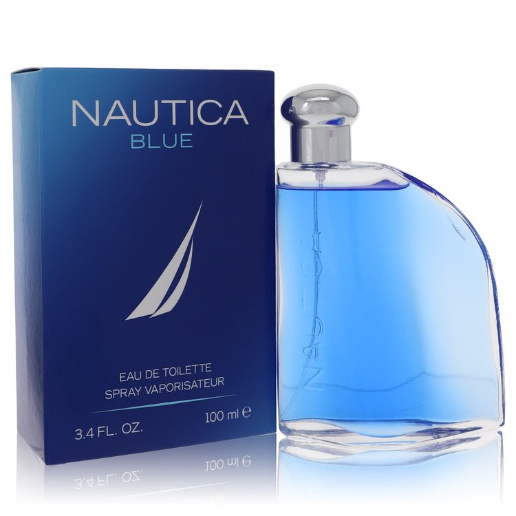 Nautica Blue Eau De Toilette Spray 3.4 Oz - Aromatic Woody Fruity Aquatic Fragrance For Men