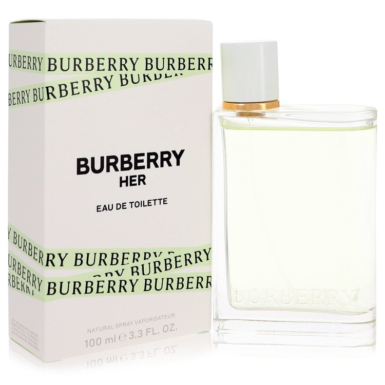 Burberry For Her Eau De Toilette Spray 3.4 Oz – Elegant Fruity Floral Perfume with Strawberry & Jasmine