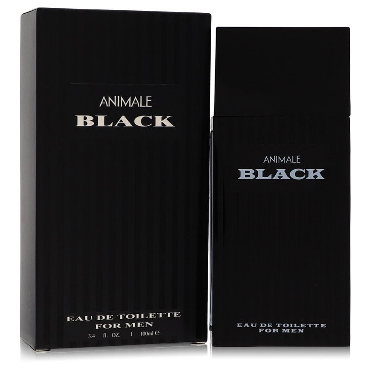 Animale Black Eau De Toilette Spray 3.4 Oz for Men - Spicy Ginger, Cinnamon & Mahogany Notes